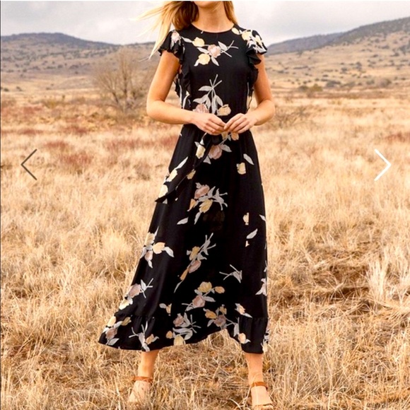 Christy Dawn Dresses & Skirts - Christy Dawn Quinn Night Tulip Flora Tie Waist Maxi Dress